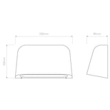 Black Textured Double Sconce Wall Light