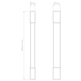 Sleek Palermo 600 LED Matte Black Wall Sconce