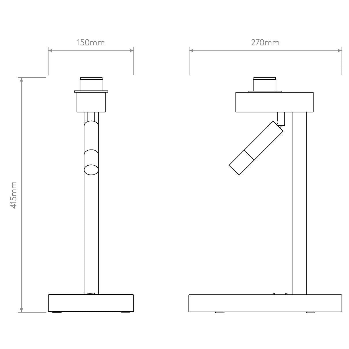 Bronze Venn Table Lamp with Reader Function