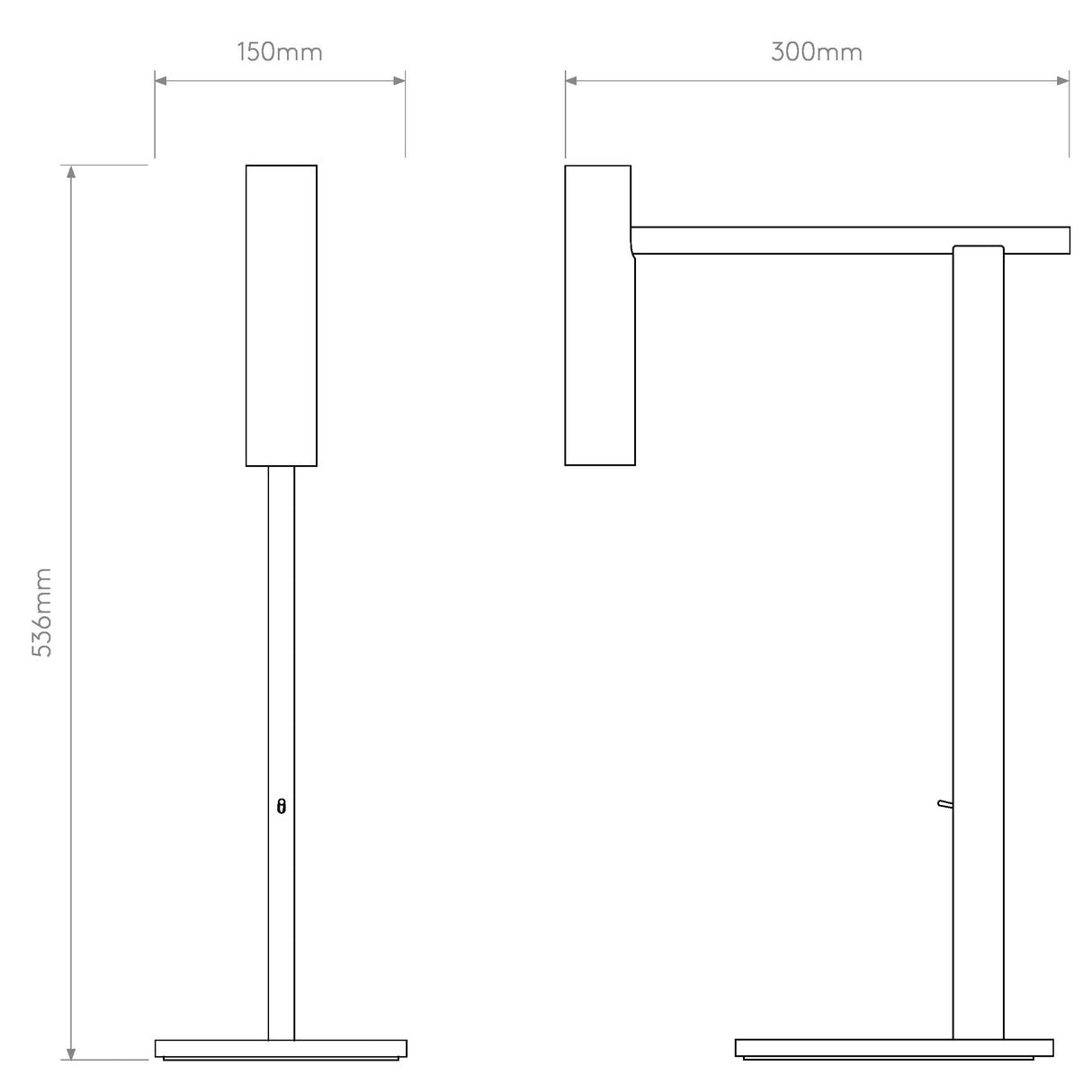 Sleek Matte Black Leda Desk Lamp