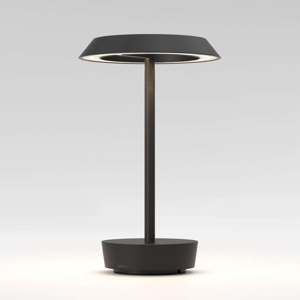 Sleek Halo Black Portable Lamp