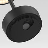 Sleek Halo Black Portable Lamp