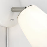 Sleek White Plug-In Wall Lamp