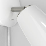 Sleek White Plug-In Wall Lamp