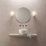 Glossy White Lyra Single Wall Sconce