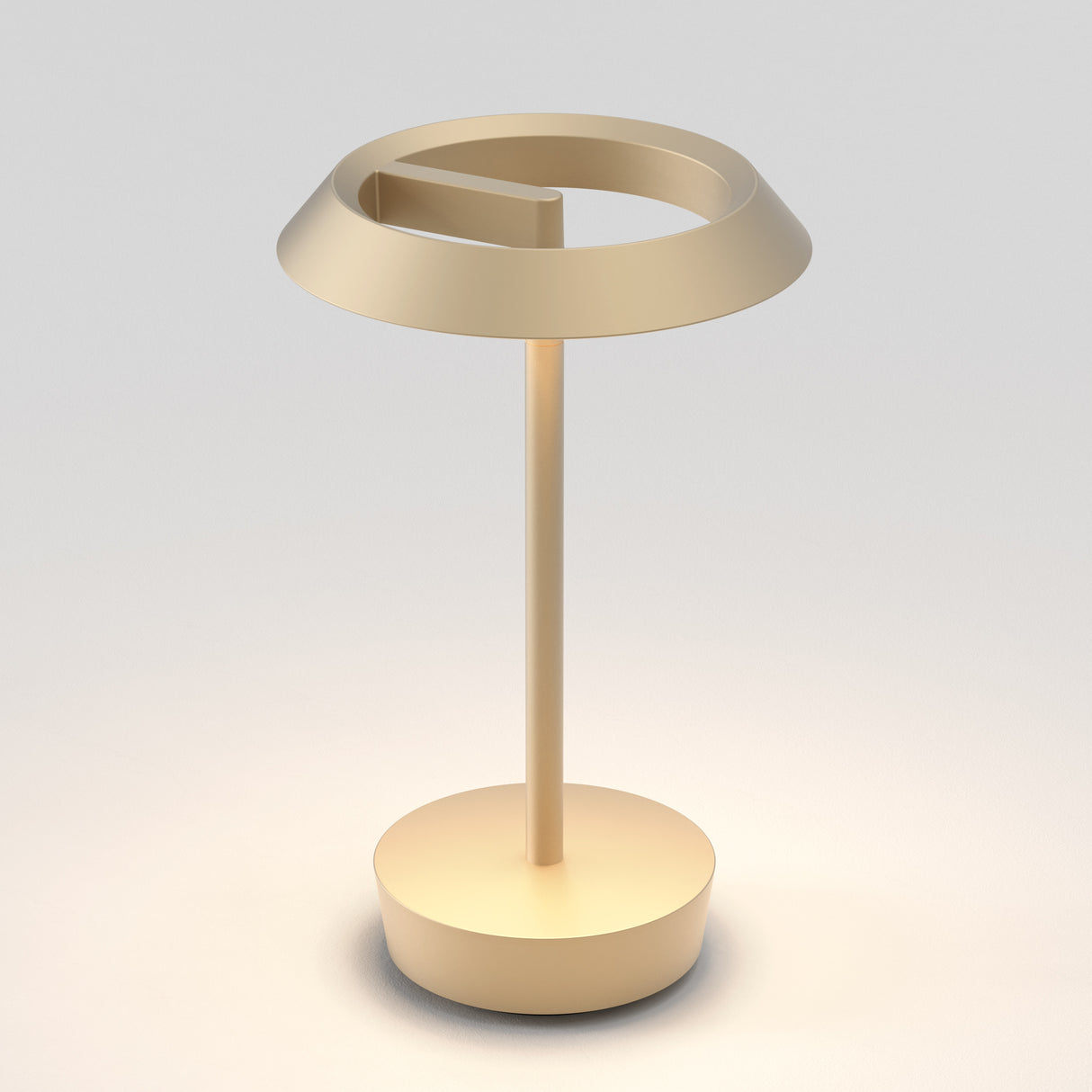Radiant Elegance: Light Bronze Halo Lamp
