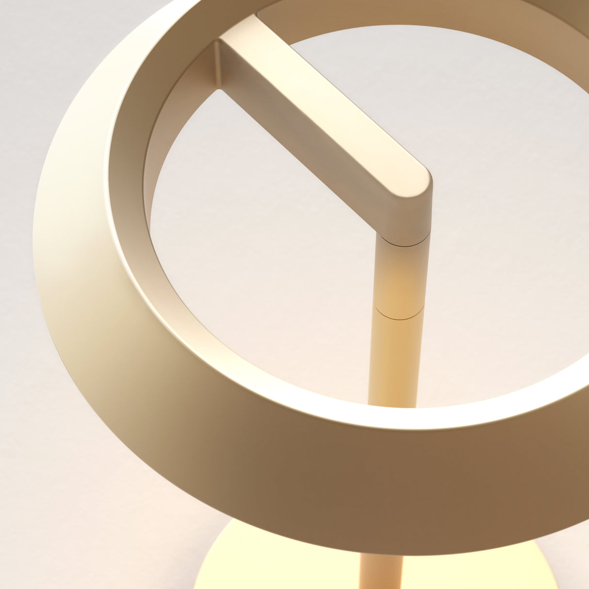 Radiant Elegance: Light Bronze Halo Lamp