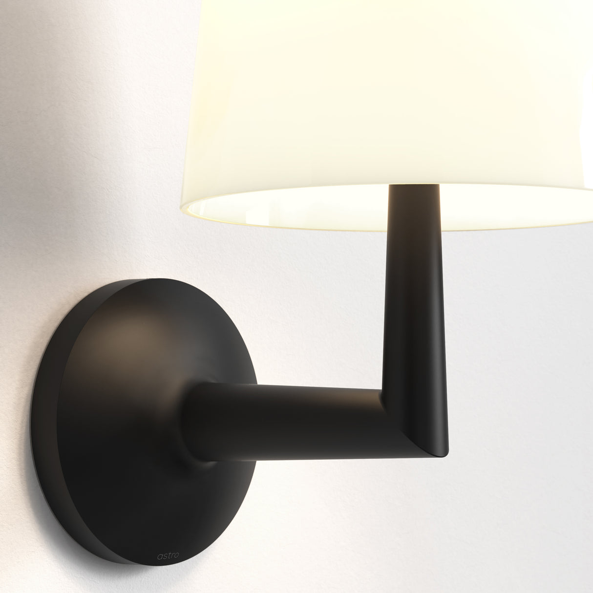 Sleek Matte Black Wall Sconce