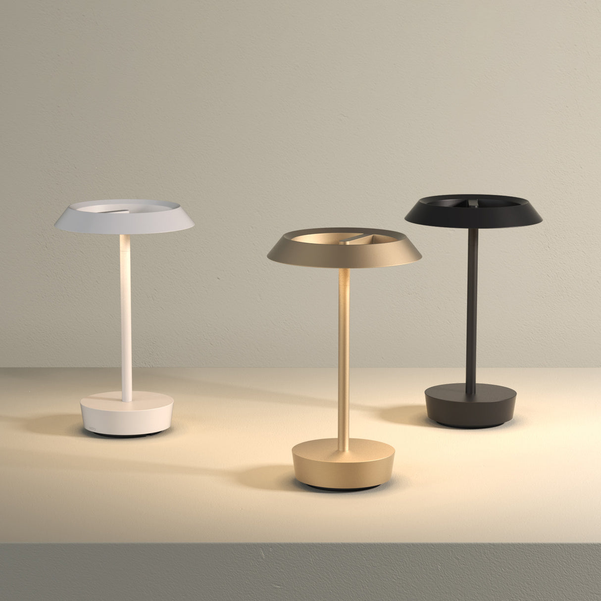 Radiant Elegance: Light Bronze Halo Lamp