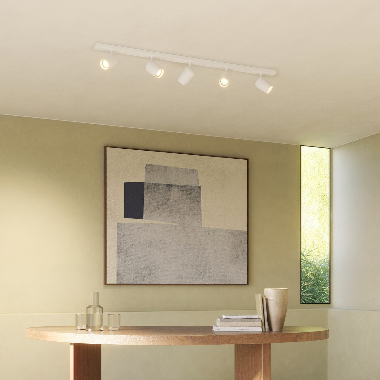 Versatile White Koto Five-Bar Spotlights