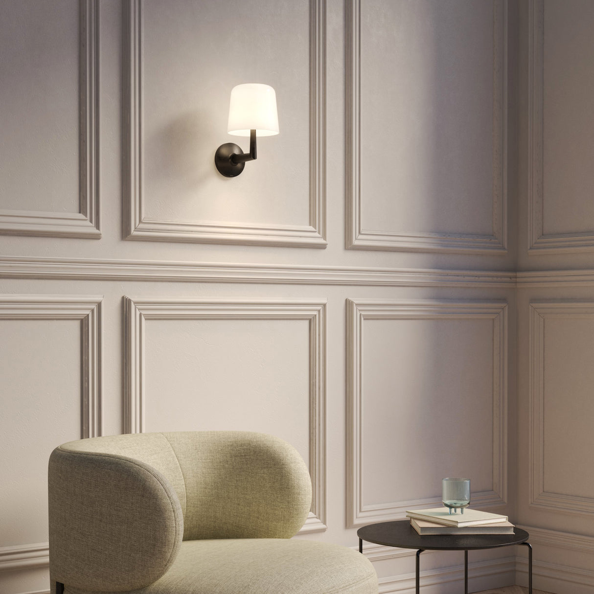 Sleek Matte Black Wall Sconce