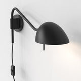 Matte Black Serge Wall-Mounted Plug-In Light