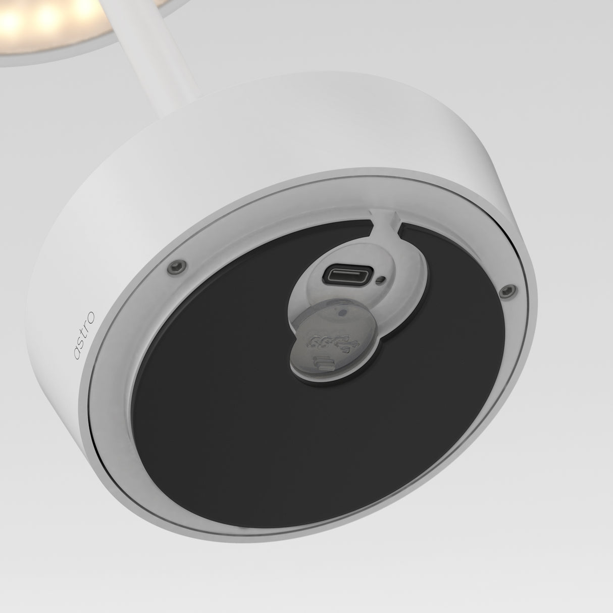 Bliss Illumination: Portable Halo Lamp in Matte White