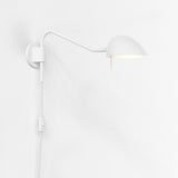 Matte White Serge Wall-Mounted Plug-In Lamp