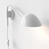 Matte White Serge Wall-Mounted Plug-In Lamp