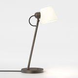Elegant Imari Desk Lamp in Matte Nickel Finish