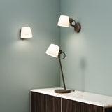 Elegant Imari Desk Lamp in Matte Nickel Finish