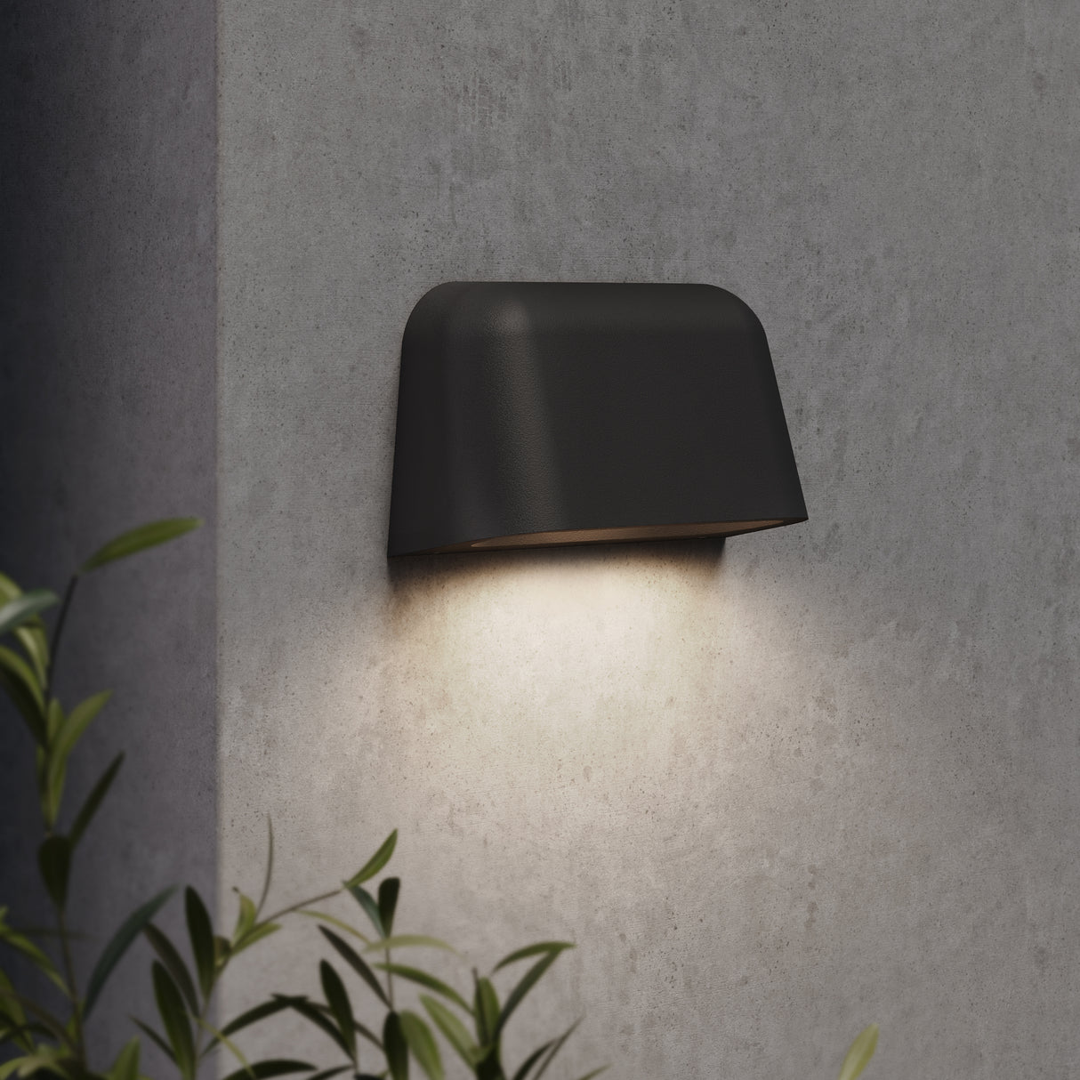 Black Textured Double Sconce Wall Light