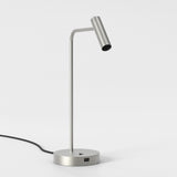 Modern Metallic USB-C Desk Lamp in Matte Nickel Finish
