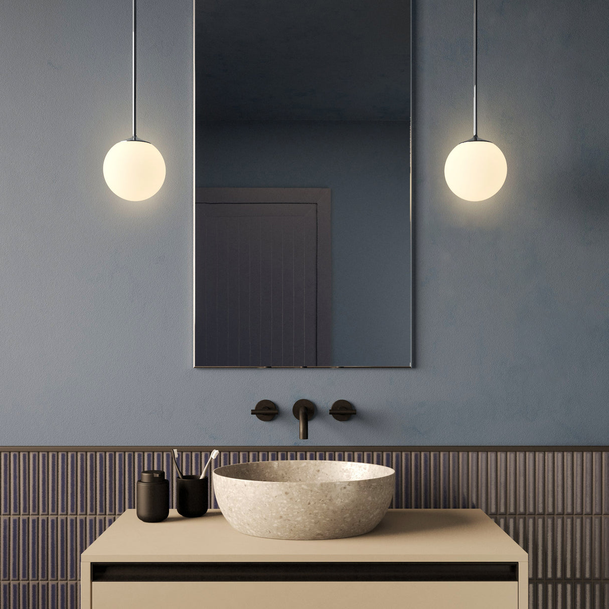 Sleek Nara Pendant Light in Matte Black Finish