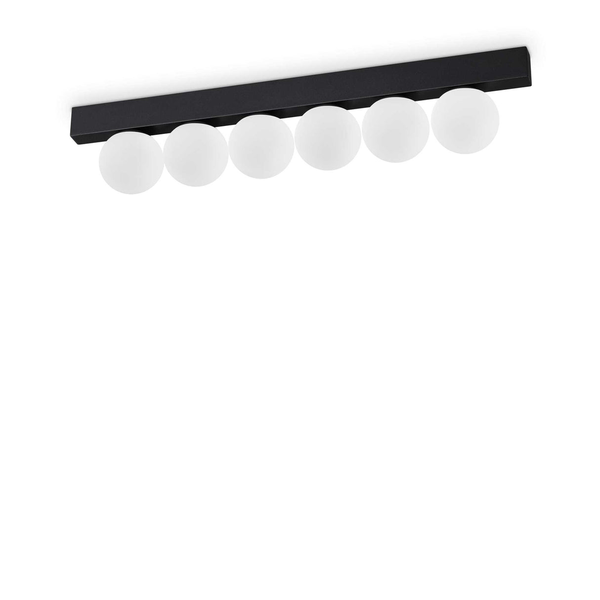 Black Six-Bulb Ceiling Light - Ping Pong Design