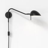 Matte Black Serge Wall-Mounted Plug-In Light