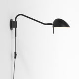 Matte Black Serge Wall-Mounted Plug-In Light