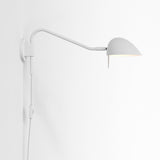 Matte White Serge Wall-Mounted Plug-In Lamp