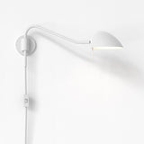 Matte White Serge Wall-Mounted Plug-In Lamp