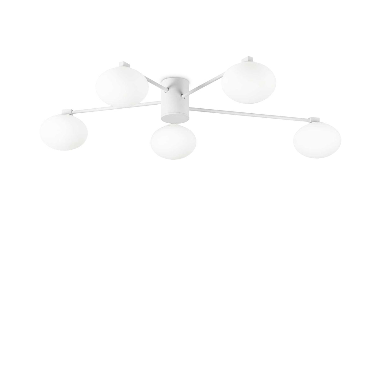 HERMES D90 White Ceiling Light with 5 Bulbs
