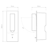 Contemporary Triple Toggle Wall Sconce, Matte Nickel Finish