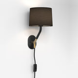 Sleek Dual-Toned Wall Sconce in Matte Black and Gold Finish