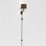Sleek Dual-Toned Wall Sconce in Matte Black and Gold Finish