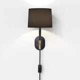 Sleek Dual-Toned Wall Sconce in Matte Black and Gold Finish