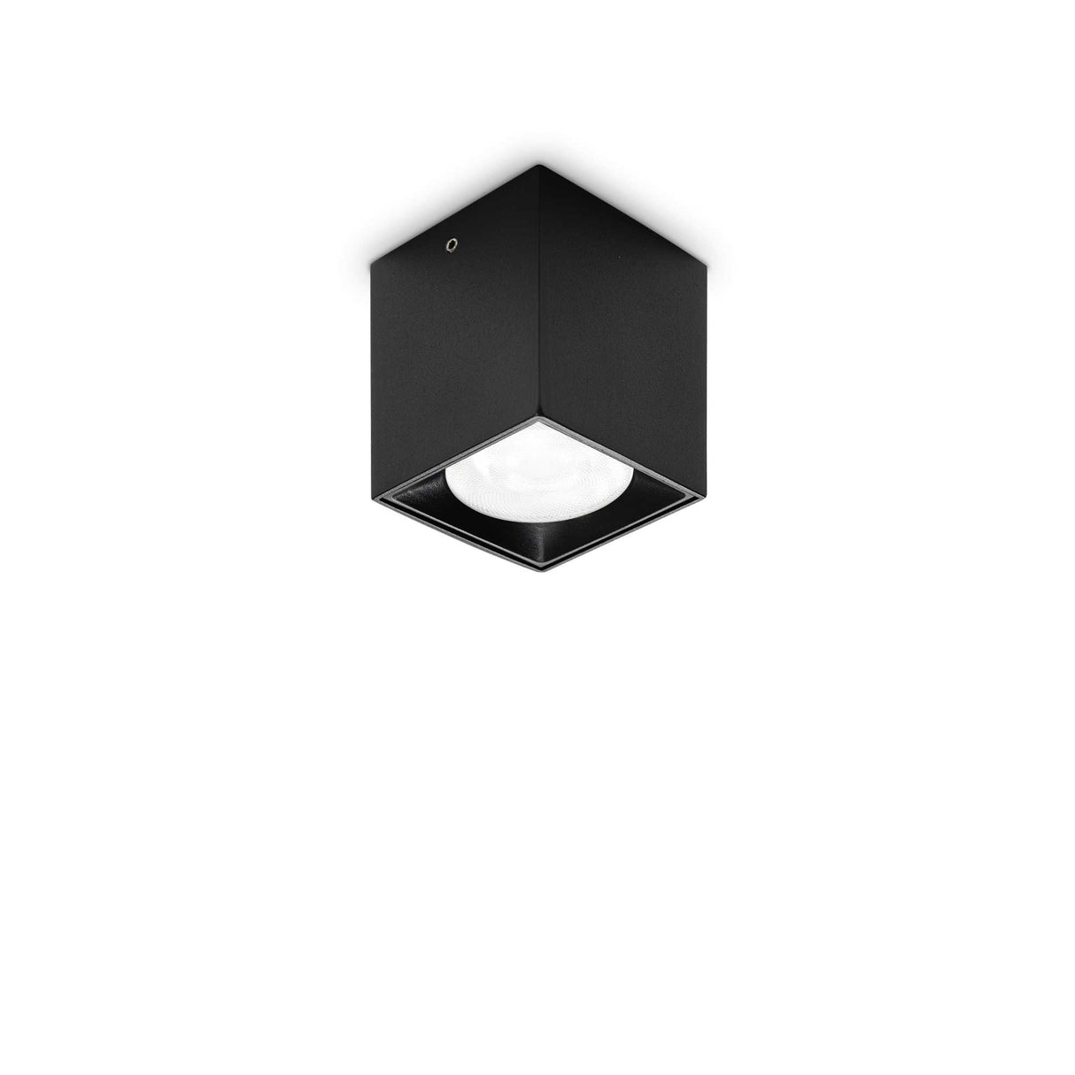 Sleek Square Flush Mount Light in Matte Black - 3000K