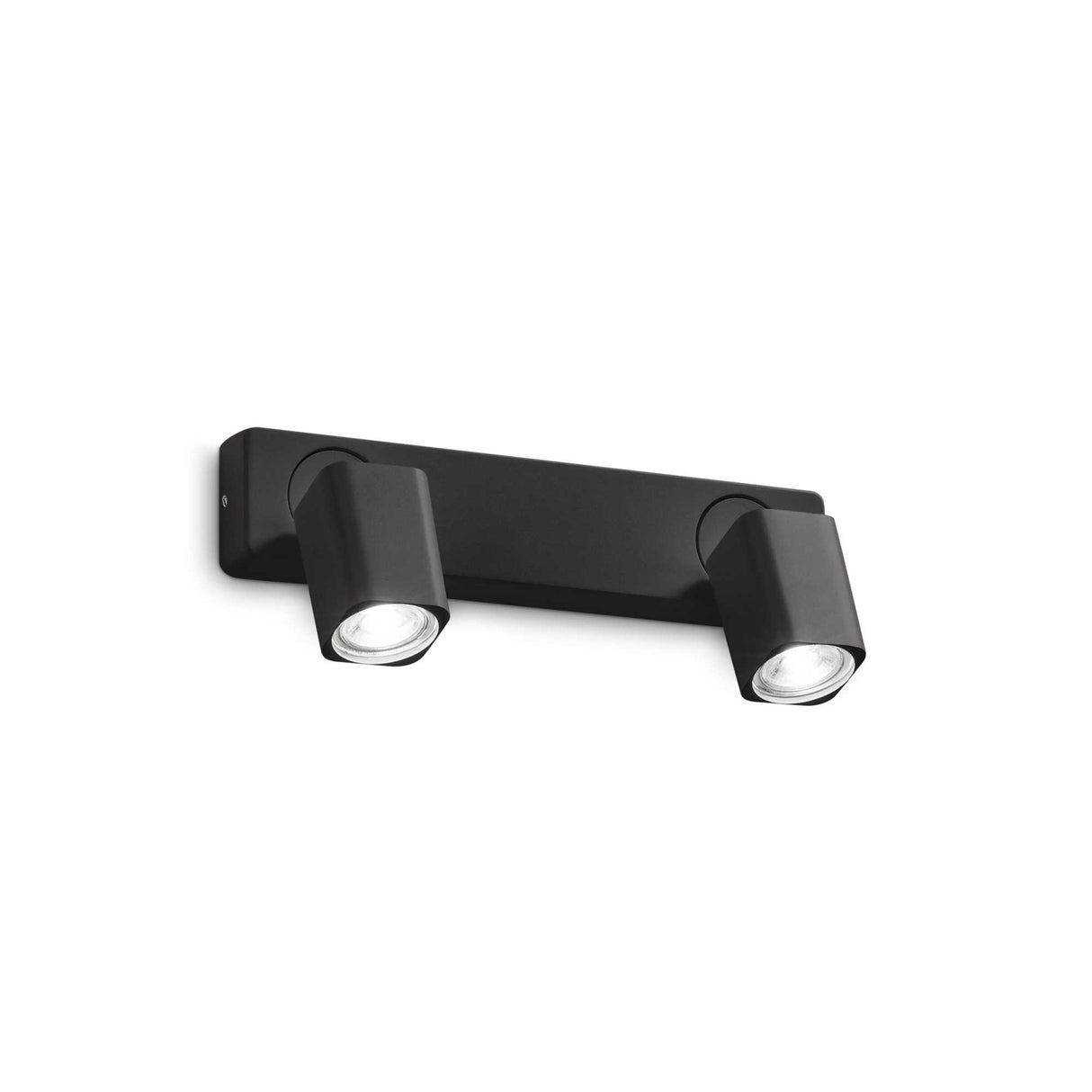 RUDY Dual-Bulb SQUARE Black Wall Lamp
