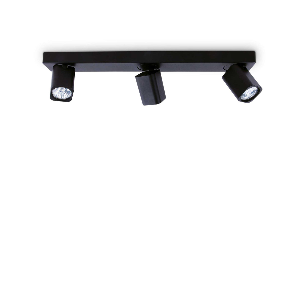 Black Triple-Bulb SQUARE Flush Mount Light - RUDY Design