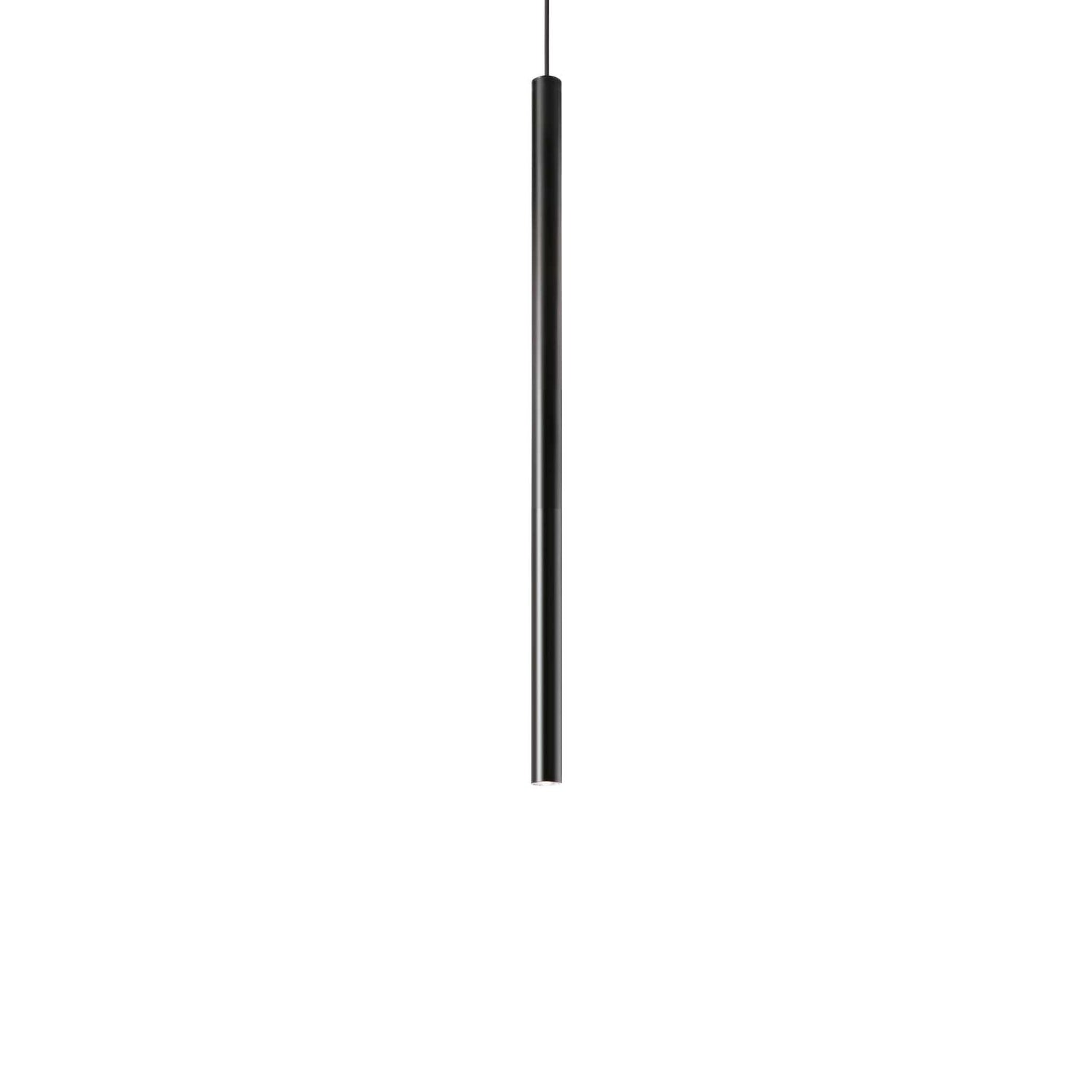 Sleek Black Ultrathin Round Pendant Light D040 with DALI/PUSH Functionality