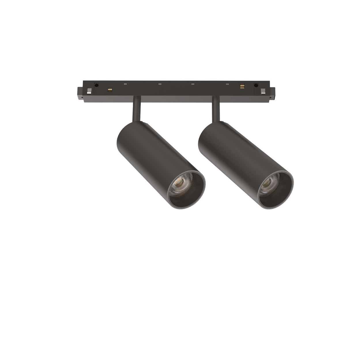 Sleek Black Dual 24W LED Track Light 4000K - On/Off