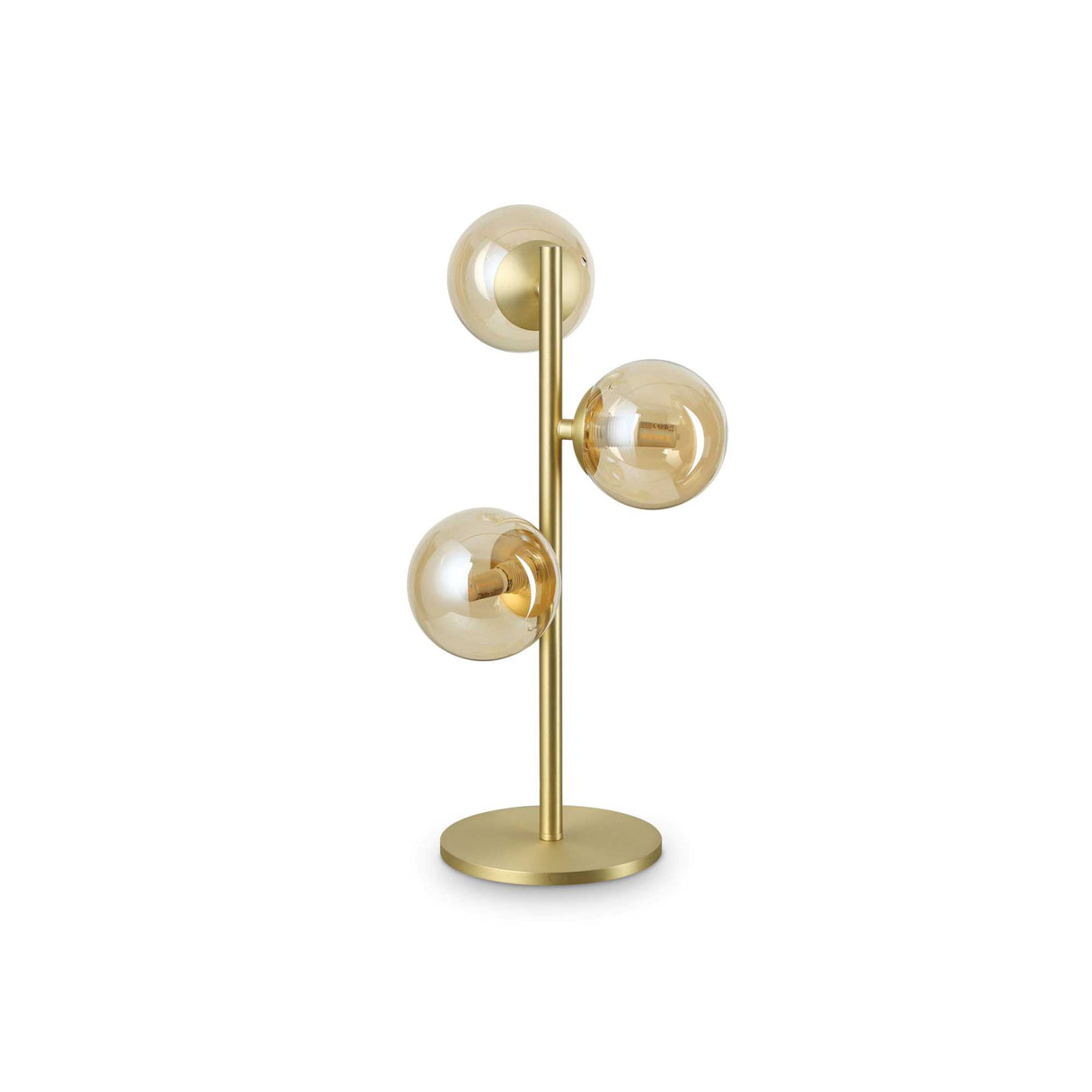 Amber Perlage Triple-Bulb Table Lamp