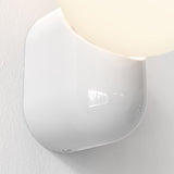 Glossy White Lyra Single Wall Sconce