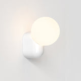 Glossy White Lyra Single Wall Sconce