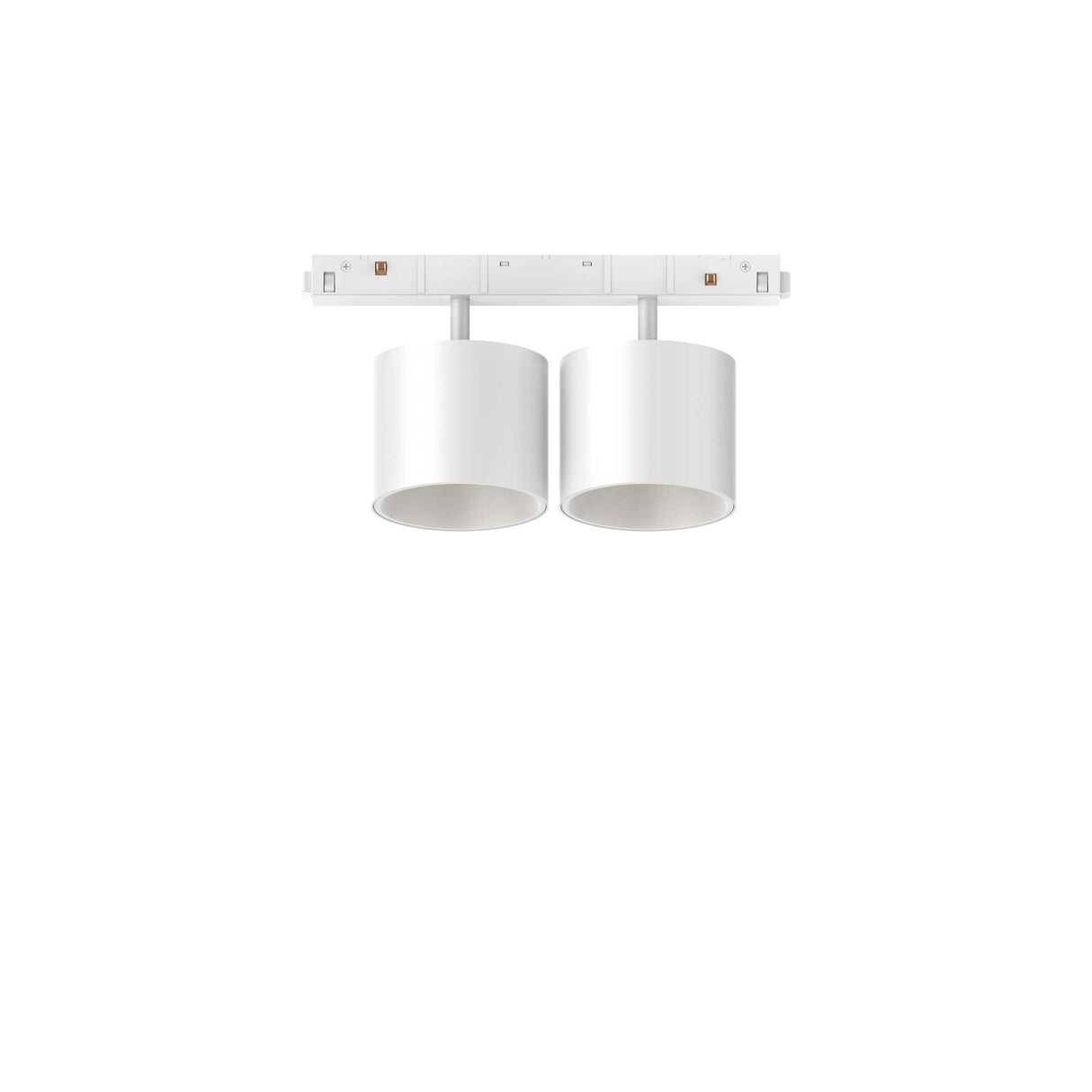 Dual LED Track Spotlight 20W 3000K On-Off Switch in White