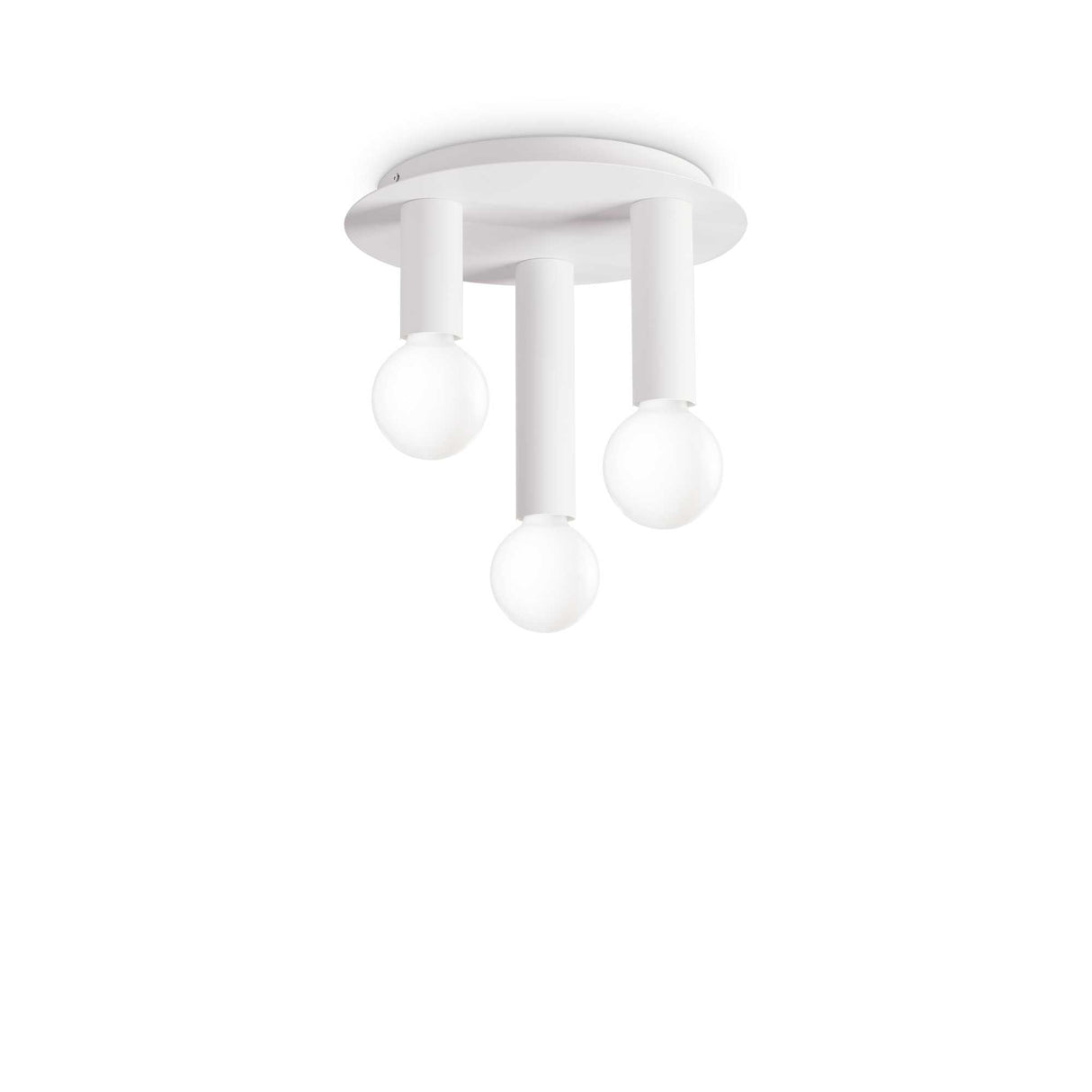 PETIT Triple Bulb Flush Light in White