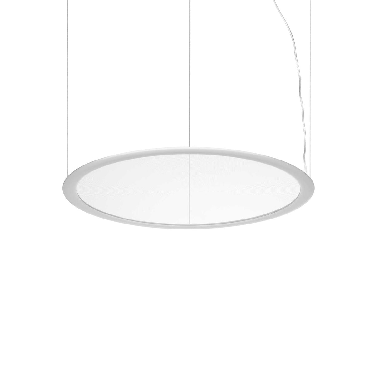 Circular Elegance: D63 White Pendant Light