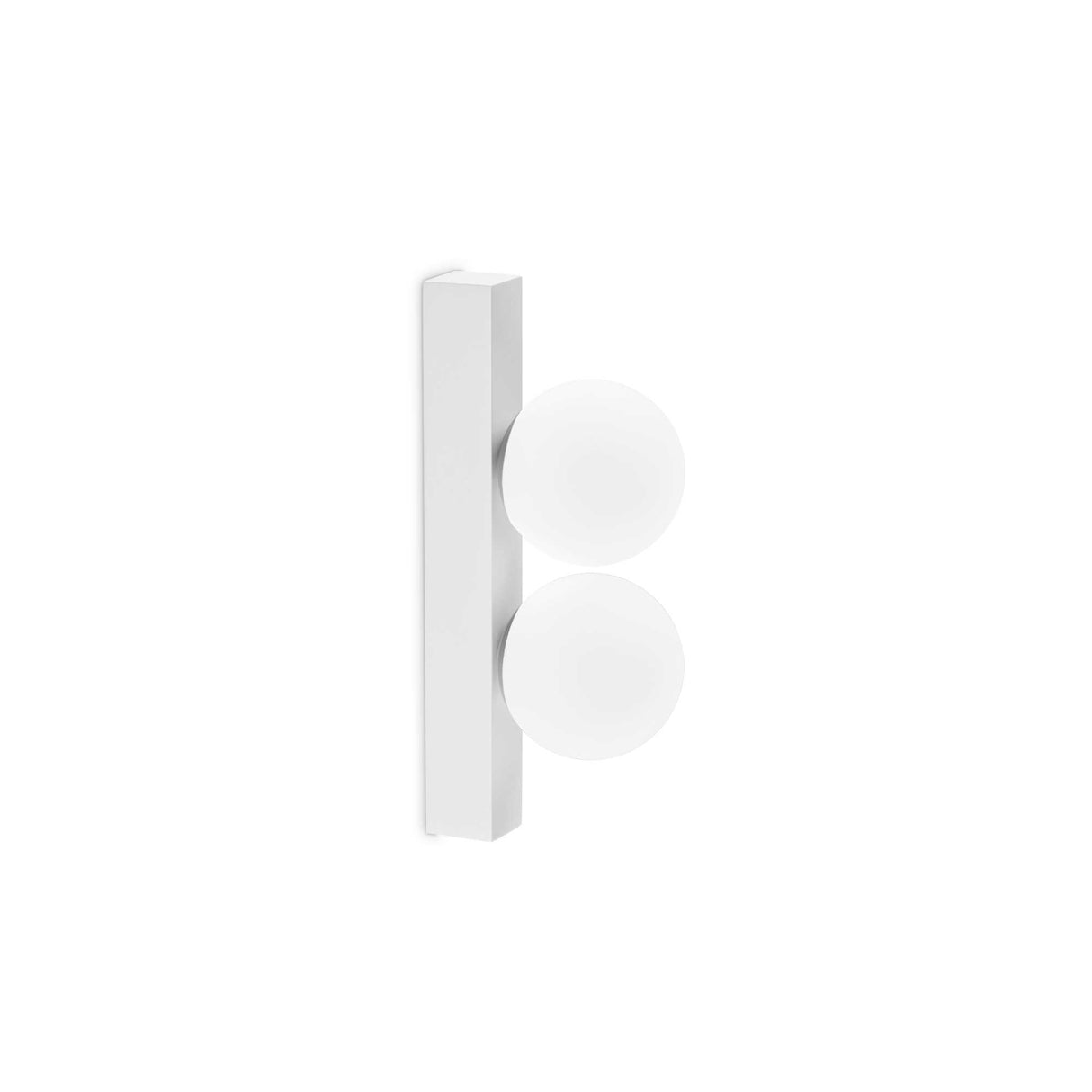 DUAL LIGHT PENDANT - WHITE SPHERE DESIGN