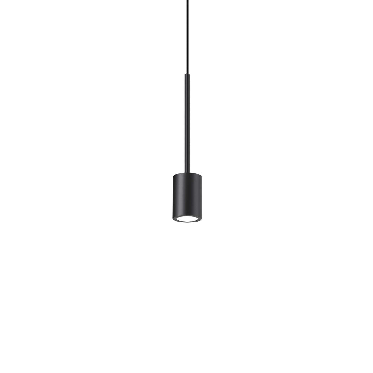 Black Cylindrical Pendant Luminaire - ARCHIMEDE Series