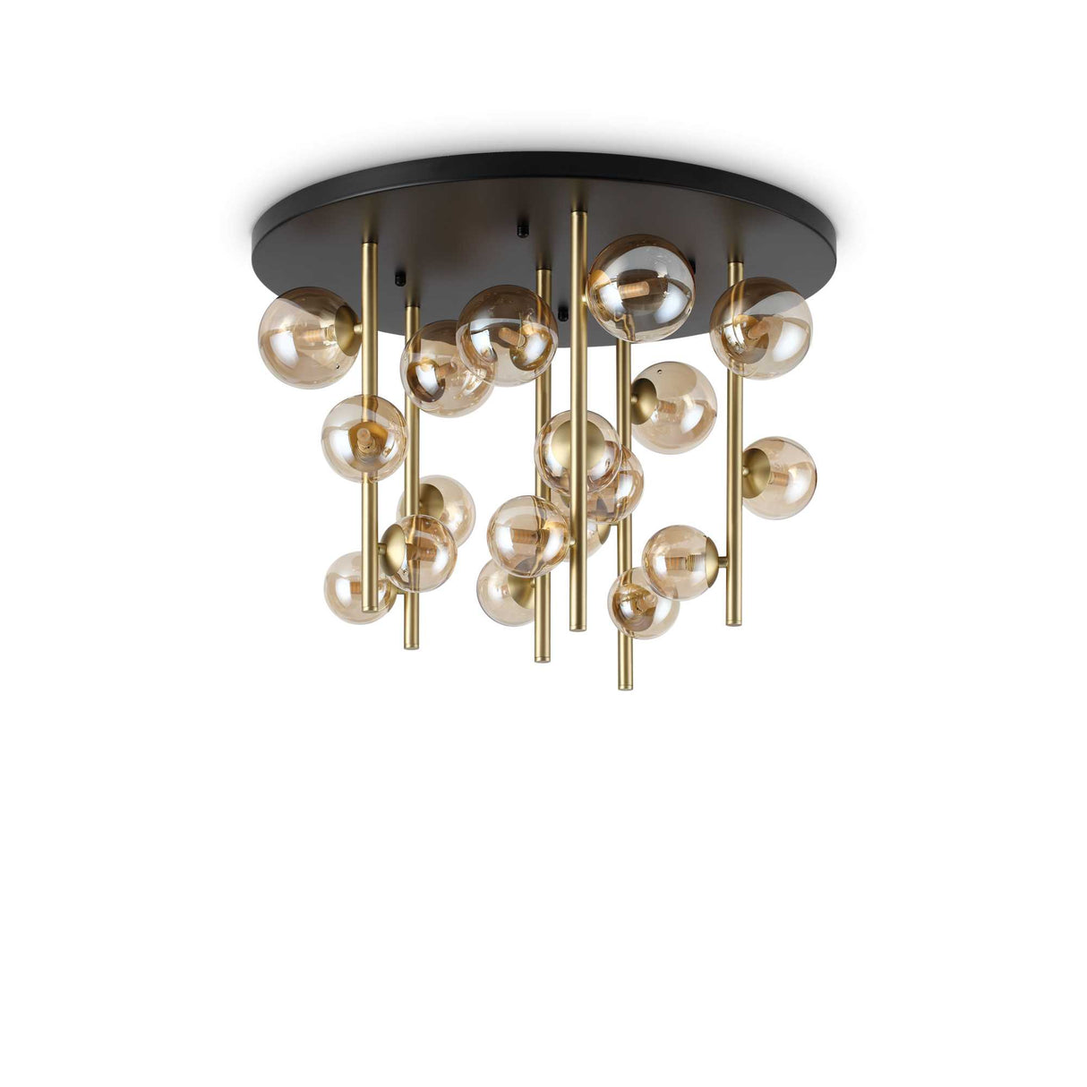 Amber Radiance Perlage 18-Bulb Flush Ceiling Light