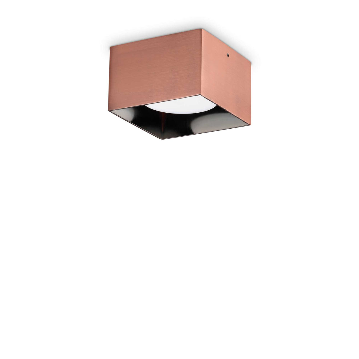Copper SQUARE SPIKE Flush Light with Single Bulb