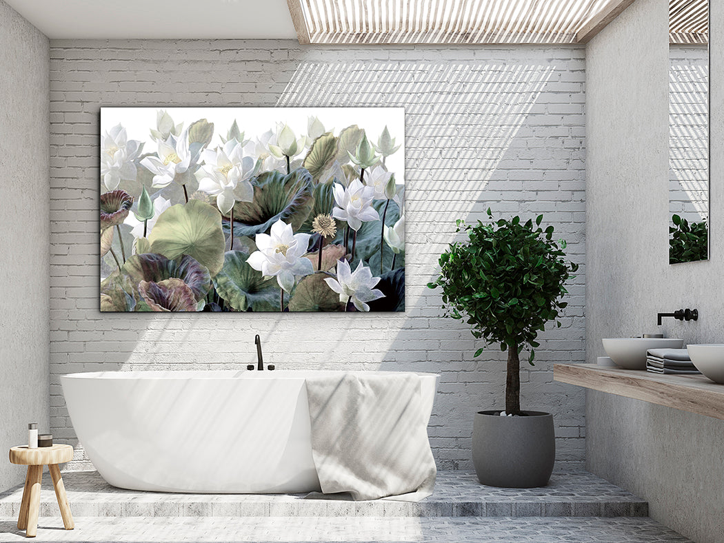 Tranquil Water Lilies Panorama